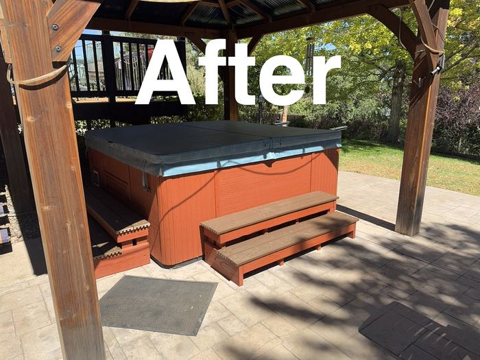 Hot tub steps, after